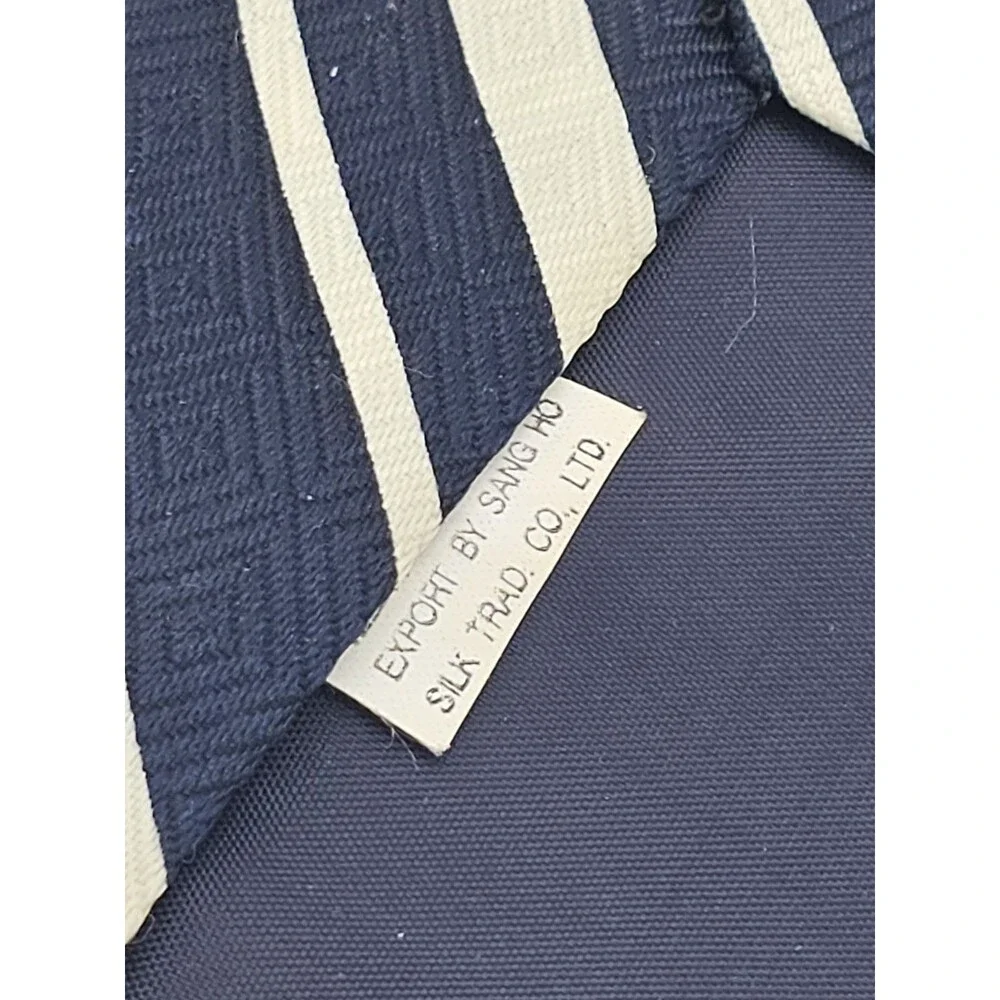 Museo Art Deco Silk Handmade Necktie Modern Linear Symmetry Striped Hand Made
